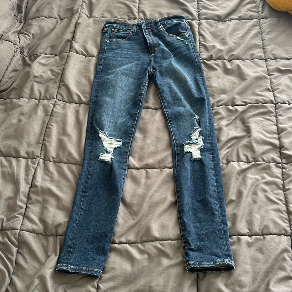 Abercrombie Simone High Rise Super Skinny Dark Wash Denim Jeans - size 26